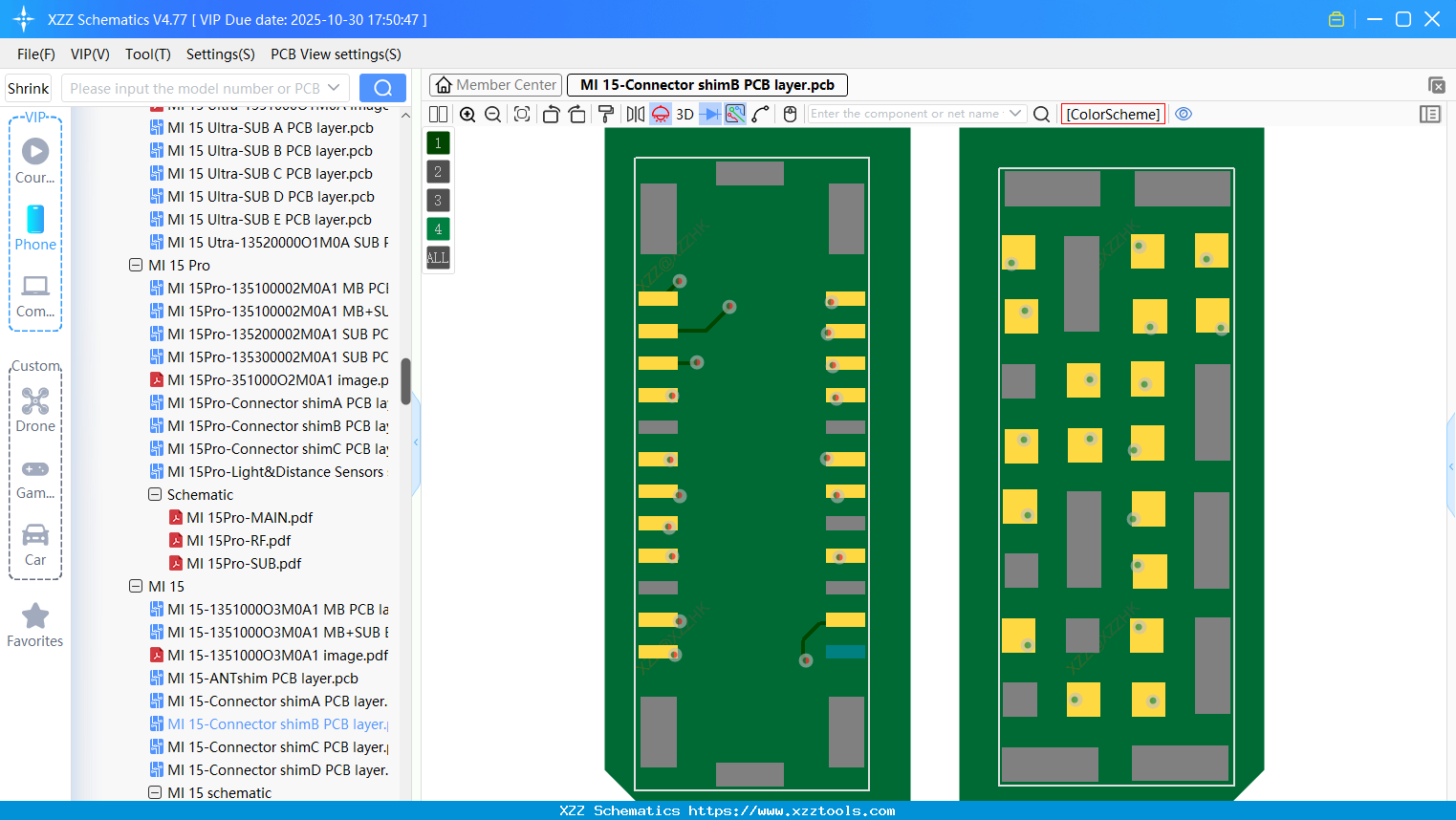 Xiaomi MI 15-Connector ShimB PCB Layer